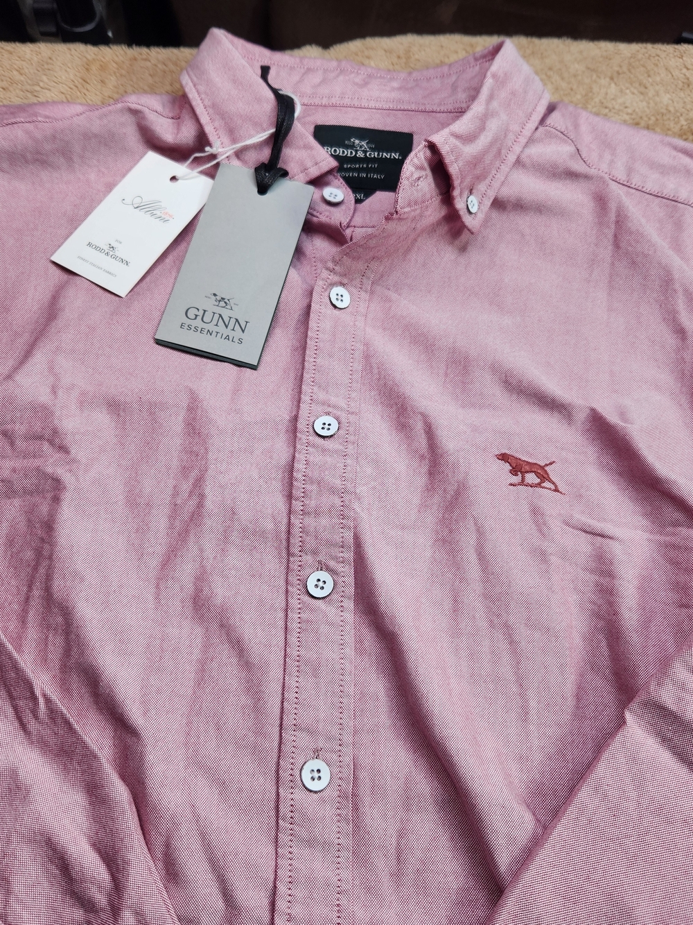 Rodd & Gunn Men's Button-Down Shirt in Dusty Pink Size XXL